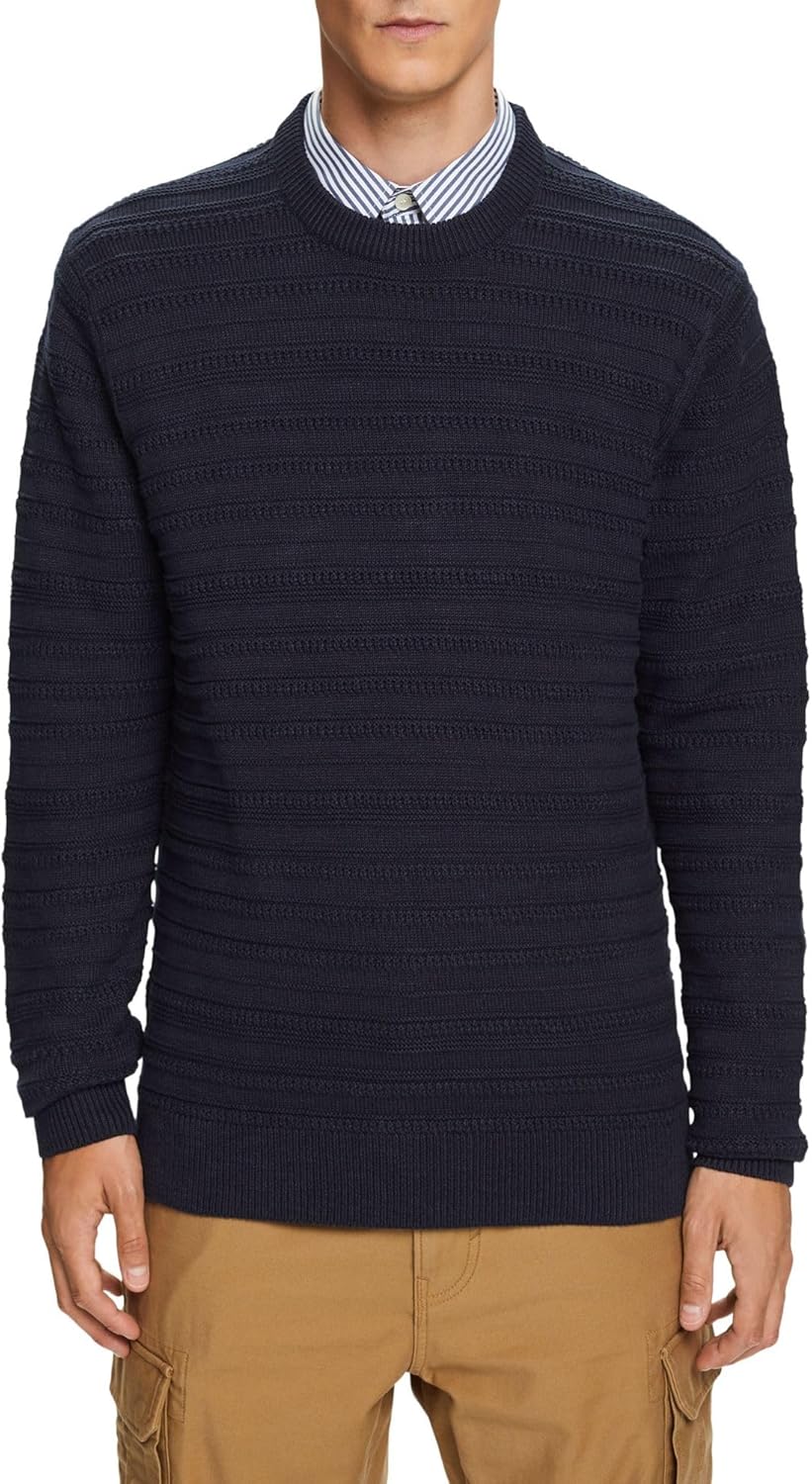 ESPRIT Strukturierter Baumwollpullover