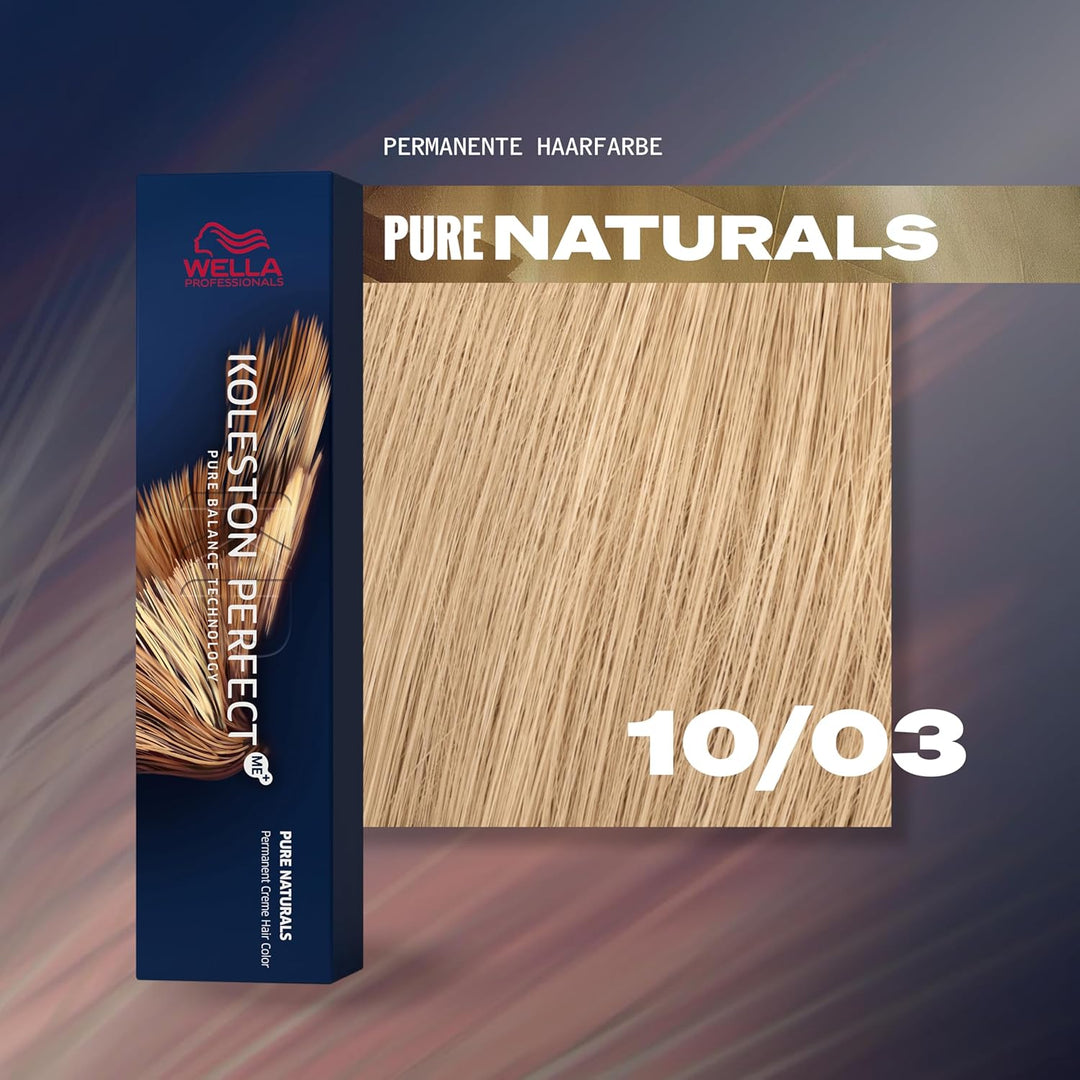 Wella 2 er Pack Koleston Perfect Me+ KP PURE NATURALS 10/03 hell-lichtblond natur-gold, hell-lichtbl