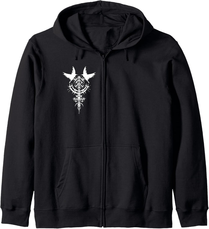 Wikinger T-Shirt Raben Odins Hugin & Munin Wikinger Valhalla Kapuzenjacke