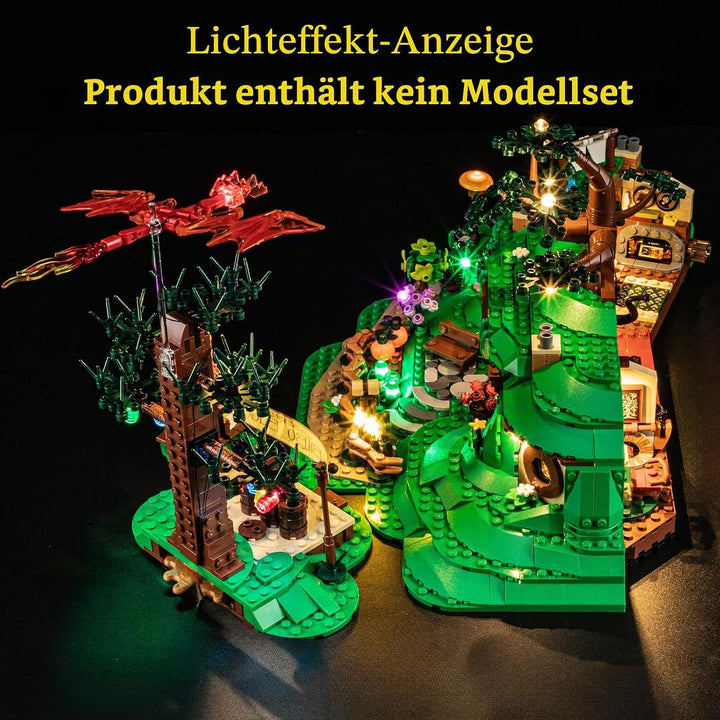 GEAMENT LED Licht-Set Kompatibel mit Lego Der Herr der Ringe: Das Auenland (The Shire) Icons 10354 B