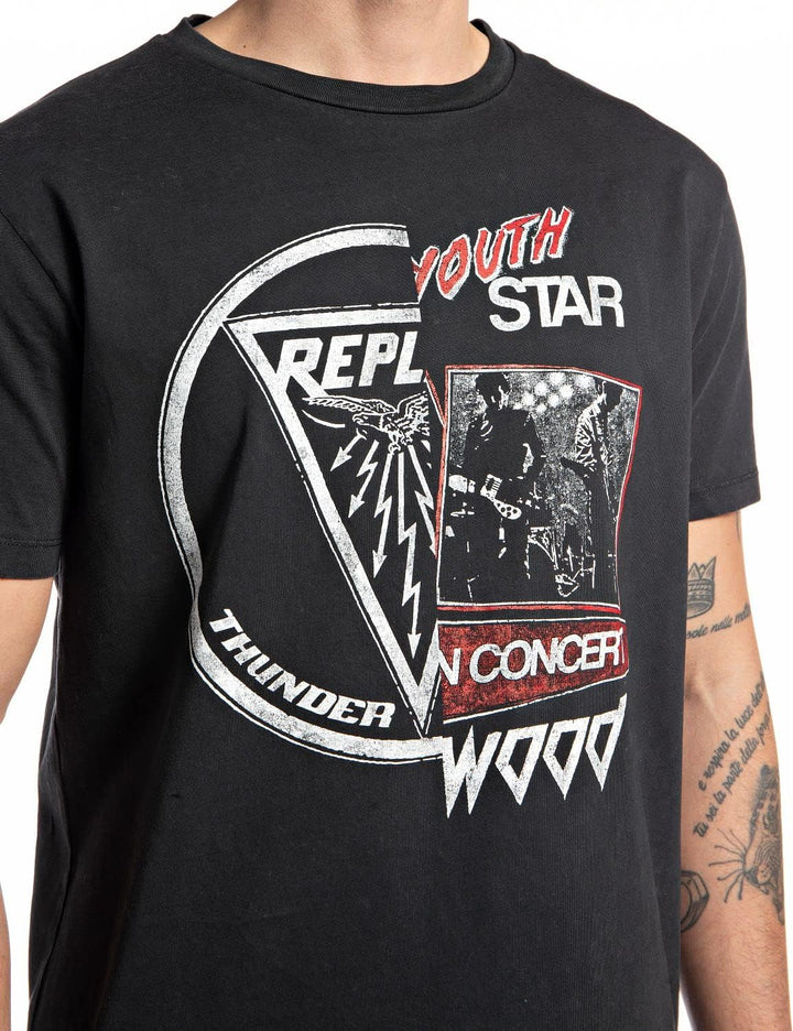 Replay Herren T-Shirt XS 098 Black, XS 098 Black