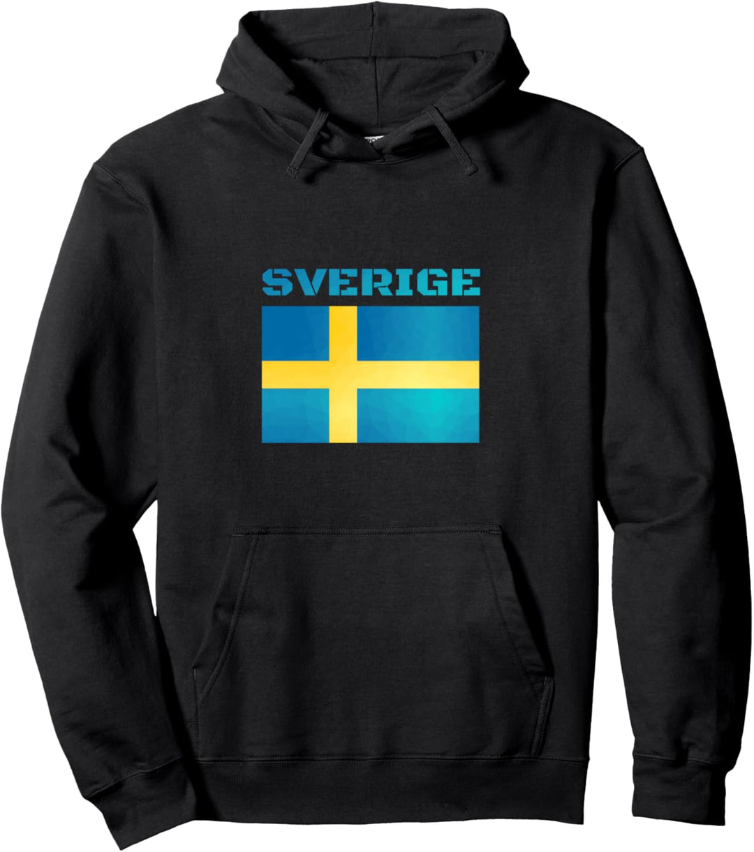 Schwedische Flagge Sverige für einen echten Schweden Pullover Hoodie
