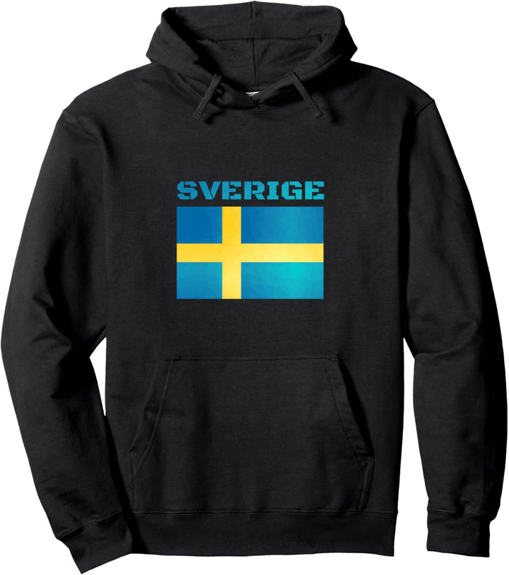 Schwedische Flagge Sverige für einen echten Schweden Pullover Hoodie