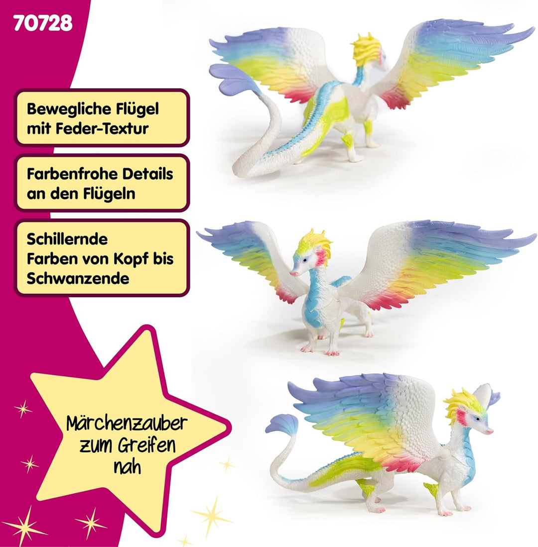 schleich 70728 Regenbogendrache, ab 5 Jahren, BAYALA - Spielfigur, 34 x 23 x 11 cm neue Version, neu