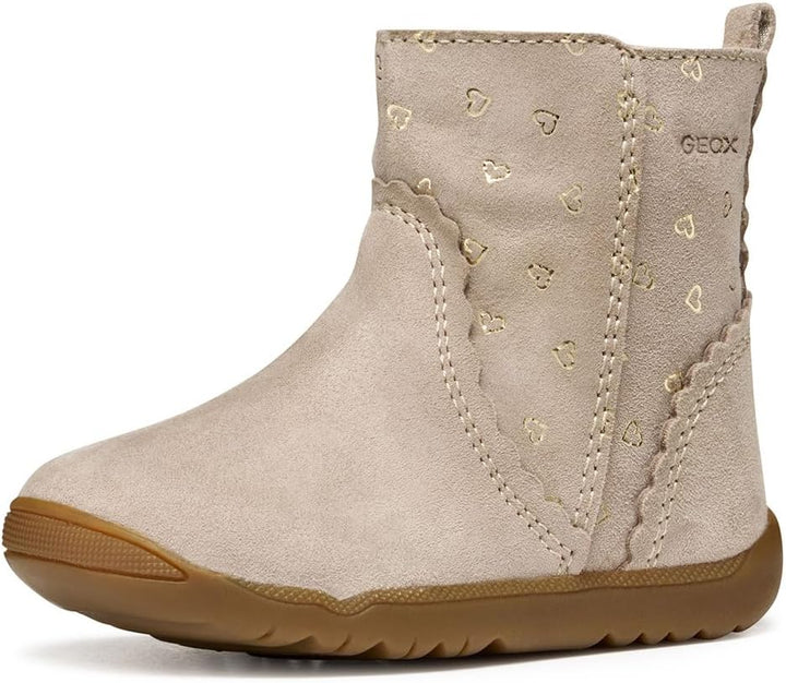 Geox Mädchen B Macchia GirlFirst Walker Shoe 18 EU Beige, 18 EU Beige