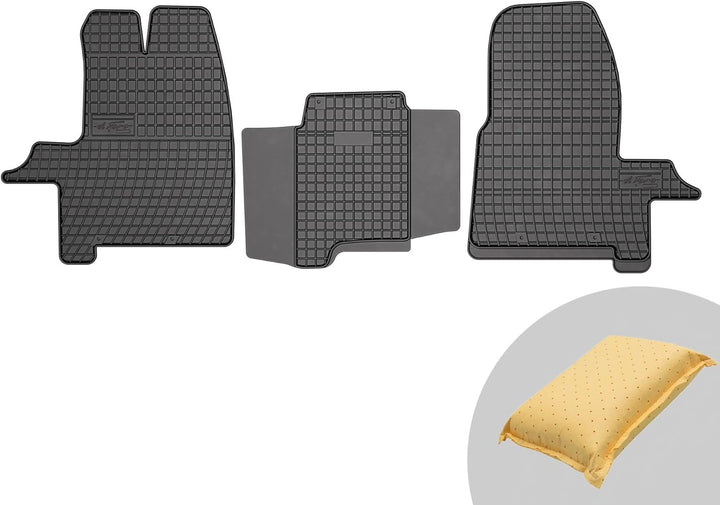 FROGUM EL Toro Gummimatten Ganzjähriges-Set von Autofussmatte Auto Fussmatten für Ford Tourneo Custo