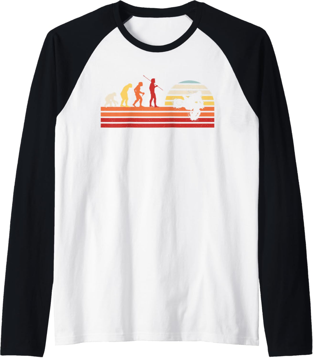 Retro Motocross Biker Dirt Bike - Vintage Supercross Raglan