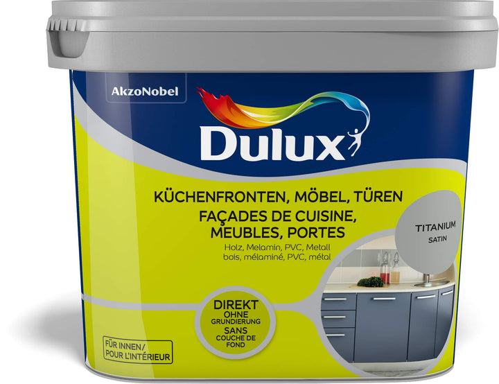 Dulux Fresh up Renovierungsfarbe Küchenmöbel, Türen, Möbel, seidenmatt, Farbe TITAN 2L