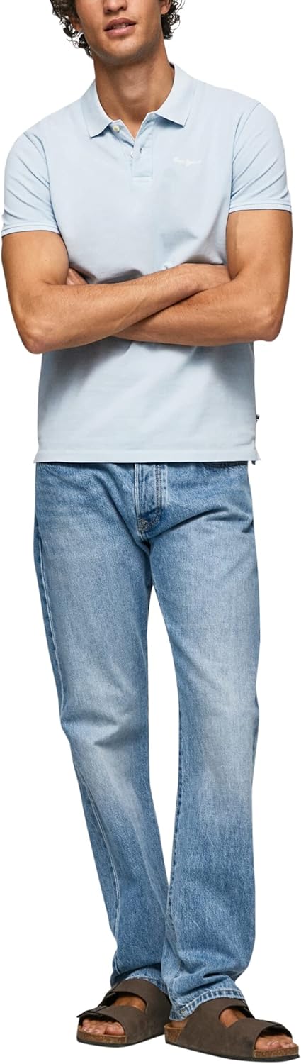 Pepe Jeans Herren Oliver Gd Polo, Blau (Bleach Blue)