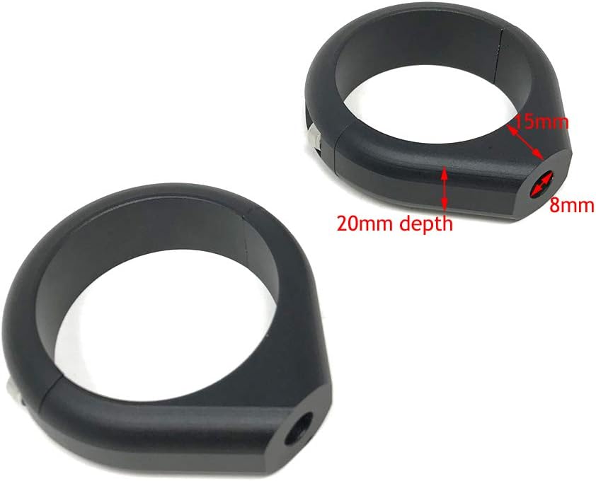 Alchemy Parts Motorrad Blinker Transferanlage Klammergabel - 56/57mm - Schwarz - Hochwertig