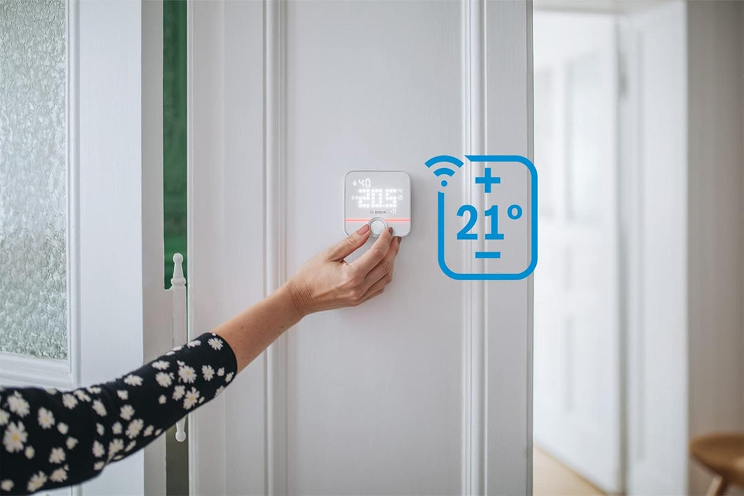 Bosch Smart Home Raumthermostat II zur Steuerung Smarter Heizkörperthermostate, 3er Set Raumthermost