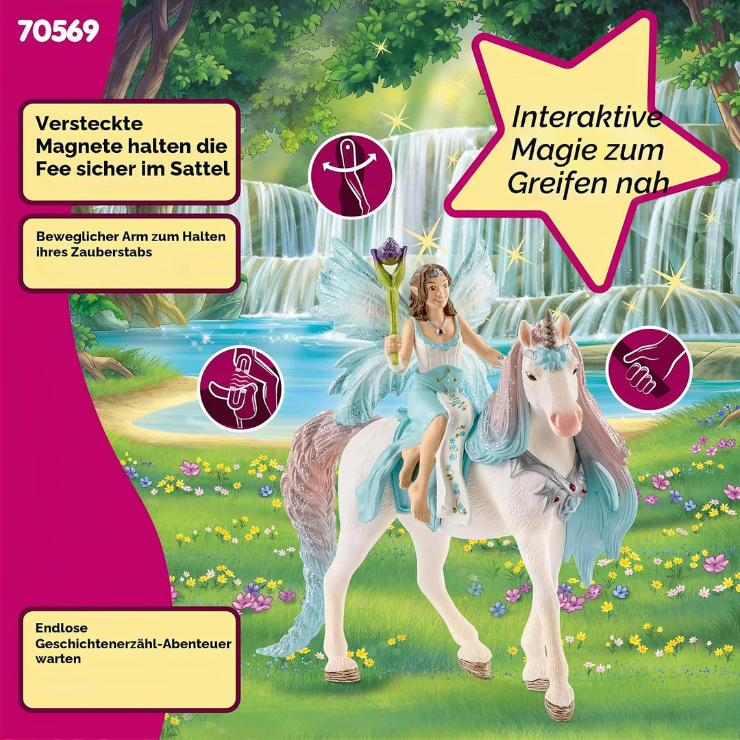 schleich 70569 Eyela mit Prinzessinnen-Einhorn, für Kinder ab 5-12 Jahren, BAYALA - Spielfigur Singl