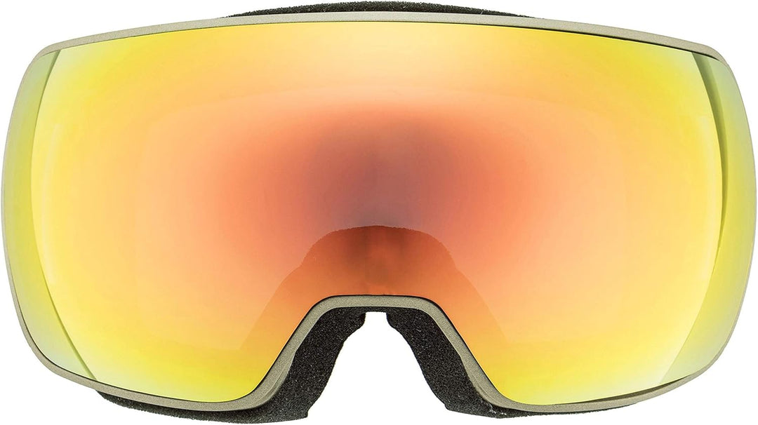 uvex Unisex Compact Fm Skibrille (1er Pack) Einheitsgrösse prosecco mat/orange-clear, Einheitsgrösse