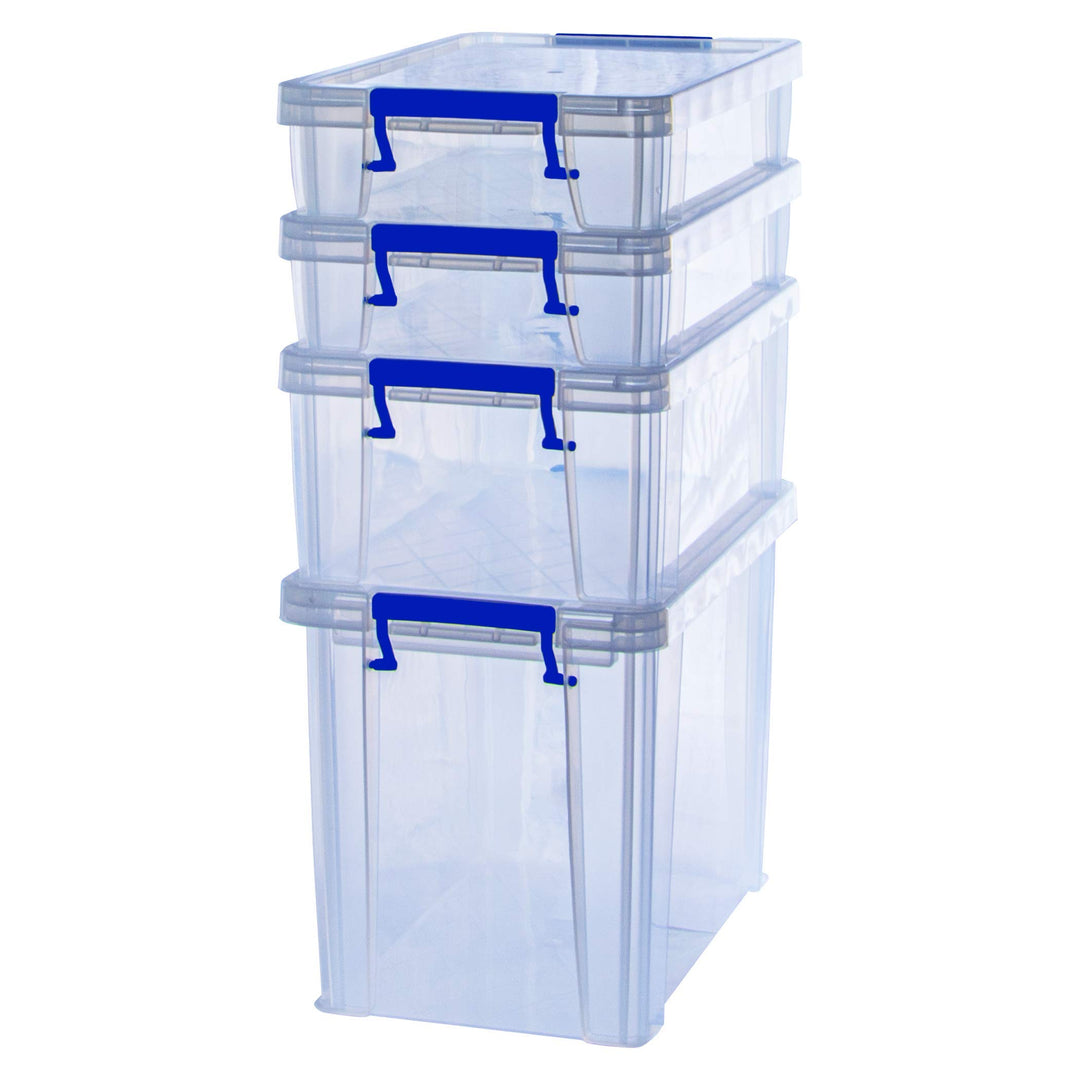 Bankers Box ProStore Aufbewahrungsboxen mit Deckel Set (2x 5,5 Liter + 1x 10 Liter + 1x 18,5 Liter)