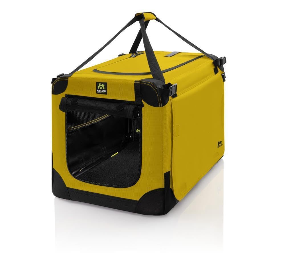 Maelson Soft Kennel Faltbare Hundebox -Saffron Yellow- (Saffron Yellow, M 82 - (82 x 59 x 59cm)) Saf