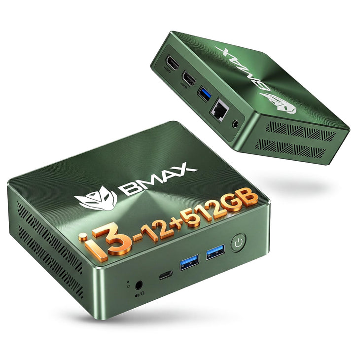 BMAX Mini Pc B6 Plus Intel i3-1000NG4 (bis zu 3,2 GHz), 12 GB LPDDR4 512 GB NVME SSD Mini-Desktop-Co