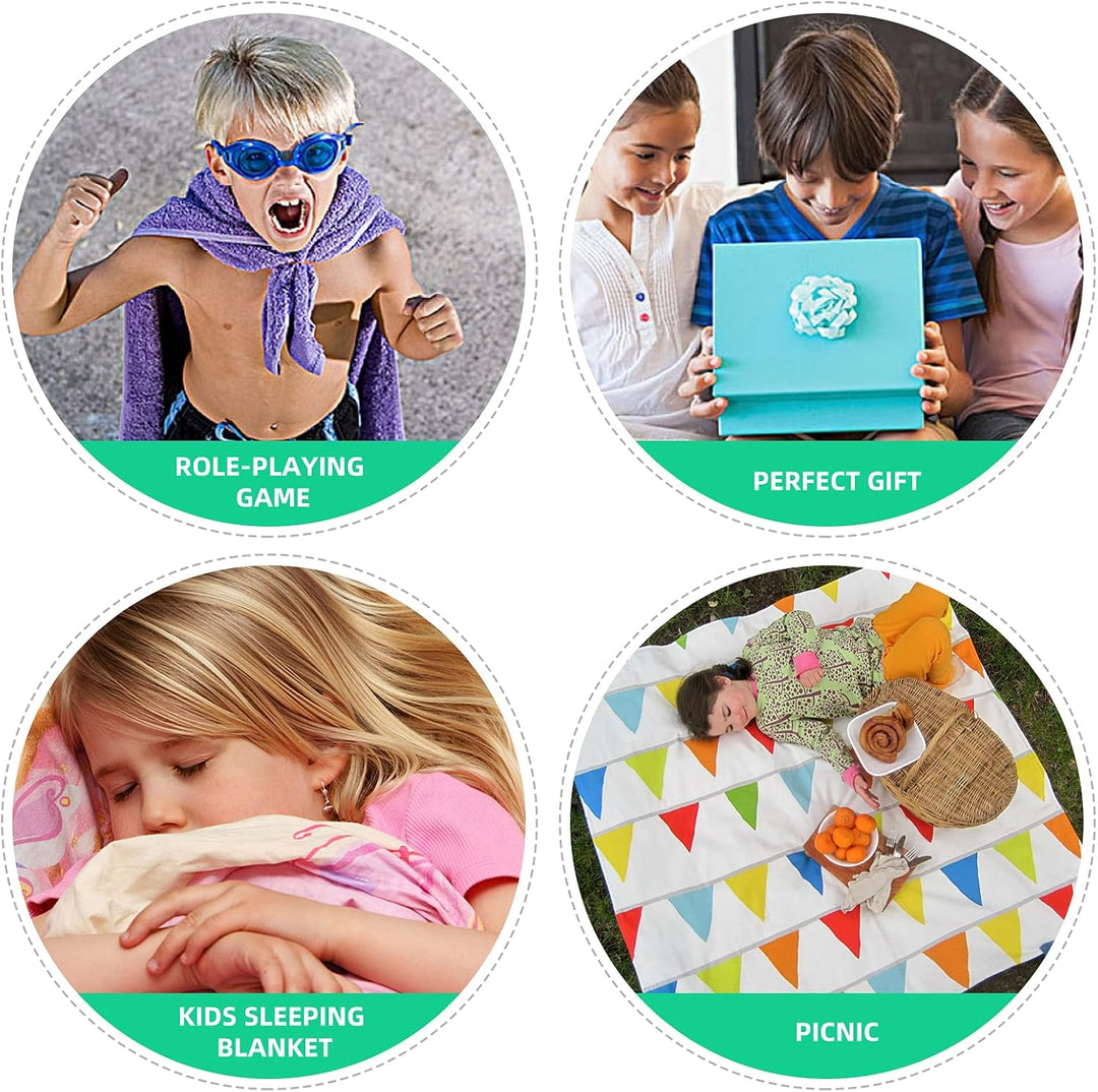 BANGSAUR Kinder-Strandtuch mit Kapuze, 100% Baumwolle, weich und saugfähig, Badetuch, Badetuch, Über