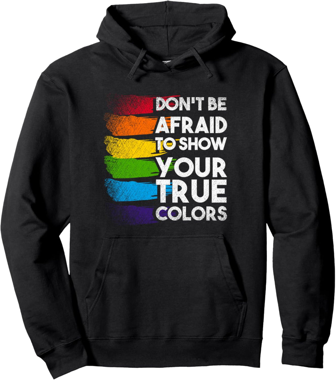 Cooles Herz CSD mit Regenbogen LGBT Flagge Geschenk Pullover Hoodie