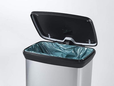 Curver 187177 Treteimer, rechteckig, 50 l, Polypropylen, 39 x 29 x 73 cm, Metall, 50 l, Metall