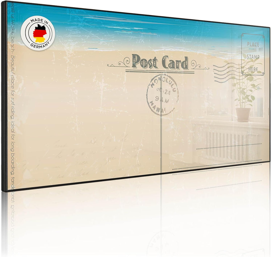 banjado Magnettafel schwarz 78 x 37cm / Magnetwand Metall/Magnetpinnwand als Memoboard/Pinnwand Magn