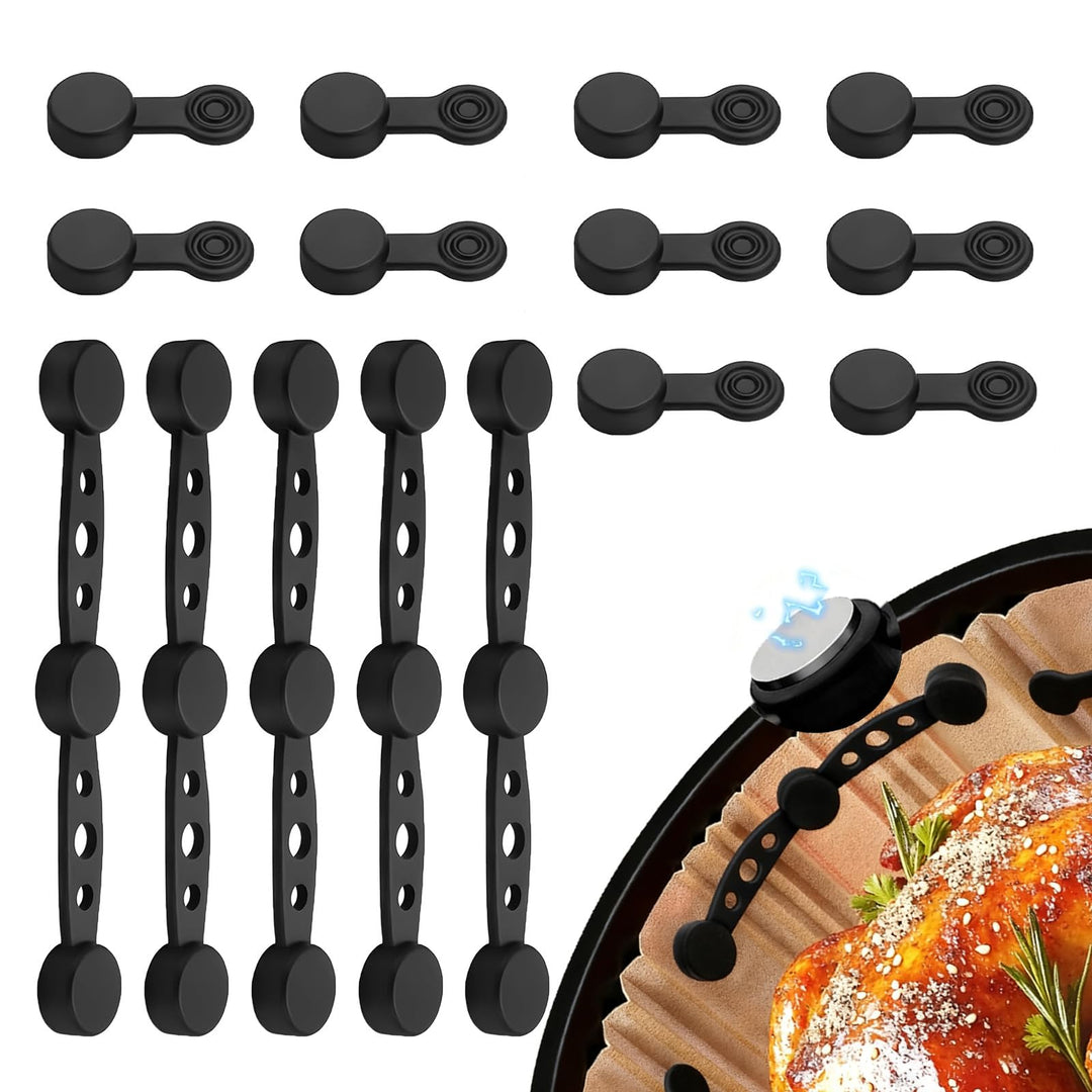 15 Stück Silikon Magnete für Airfryer Backpapier und Magnete für Heissluftfritteuse Hitzebeständig L