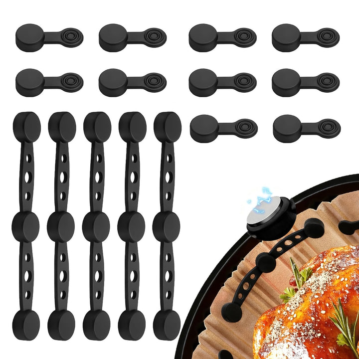 15 Stück Silikon Magnete für Airfryer Backpapier und Magnete für Heissluftfritteuse Hitzebeständig L
