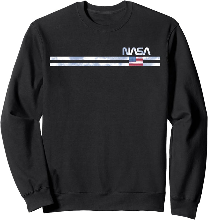 NASA United States Flag Stripes Sweatshirt