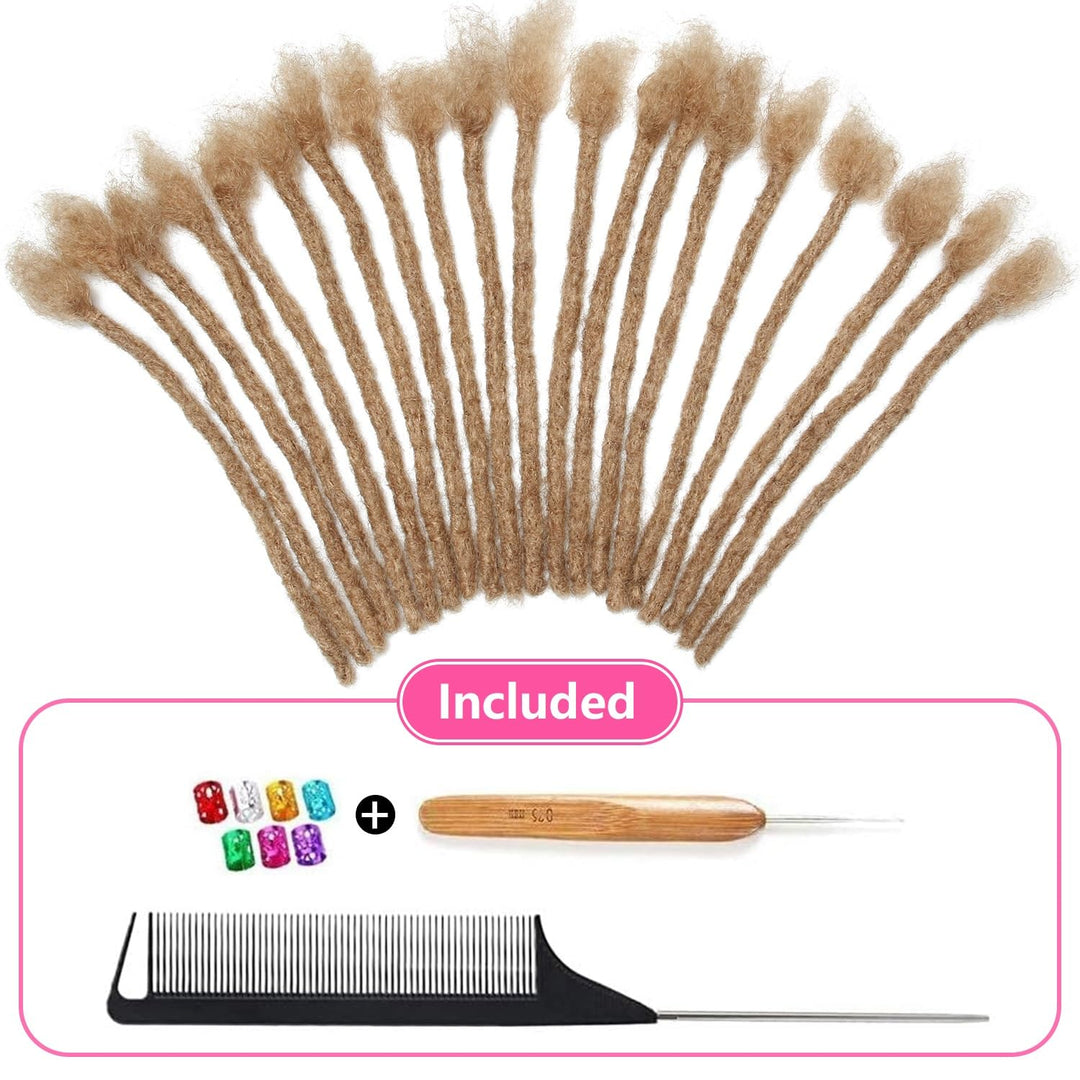 Permanent Echthaar Dreadlock Extensions 20 Stränge Handgemachte Crochet Real Hair Loc Extensions (8