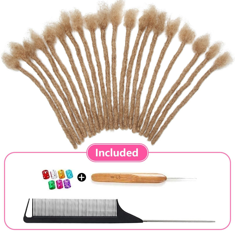 Permanent Echthaar Dreadlock Extensions 20 Stränge Handgemachte Crochet Real Hair Loc Extensions (8