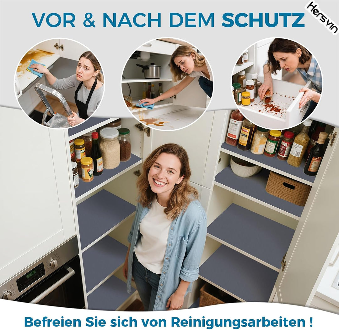 Hersvin Schubladenmatte (Übergrösse) 70cmx500cm Schrankpapier Schubladeneinlage Eva Wasserfest Nicht