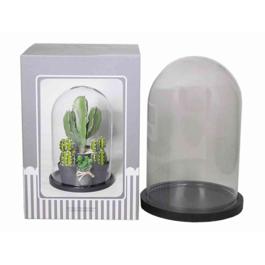 INNA-Glas Glassturz SABIKA, mit Platte, Zylinder - Rund, klar, 30cm, Ø 20cm - Ø 22cm - Glasglocke