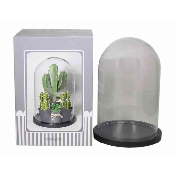 INNA-Glas Glassturz SABIKA, mit Platte, Zylinder - Rund, klar, 30cm, Ø 20cm - Ø 22cm - Glasglocke