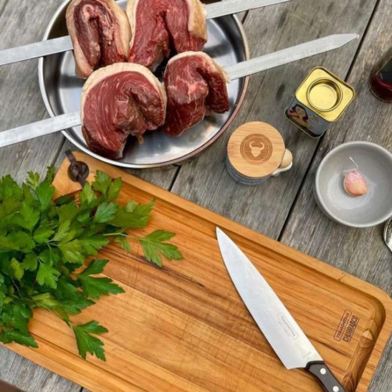 Tramontina Schneidebrett aus Teakholz, 49 x 28 cm, 13333/352, Braun, 49