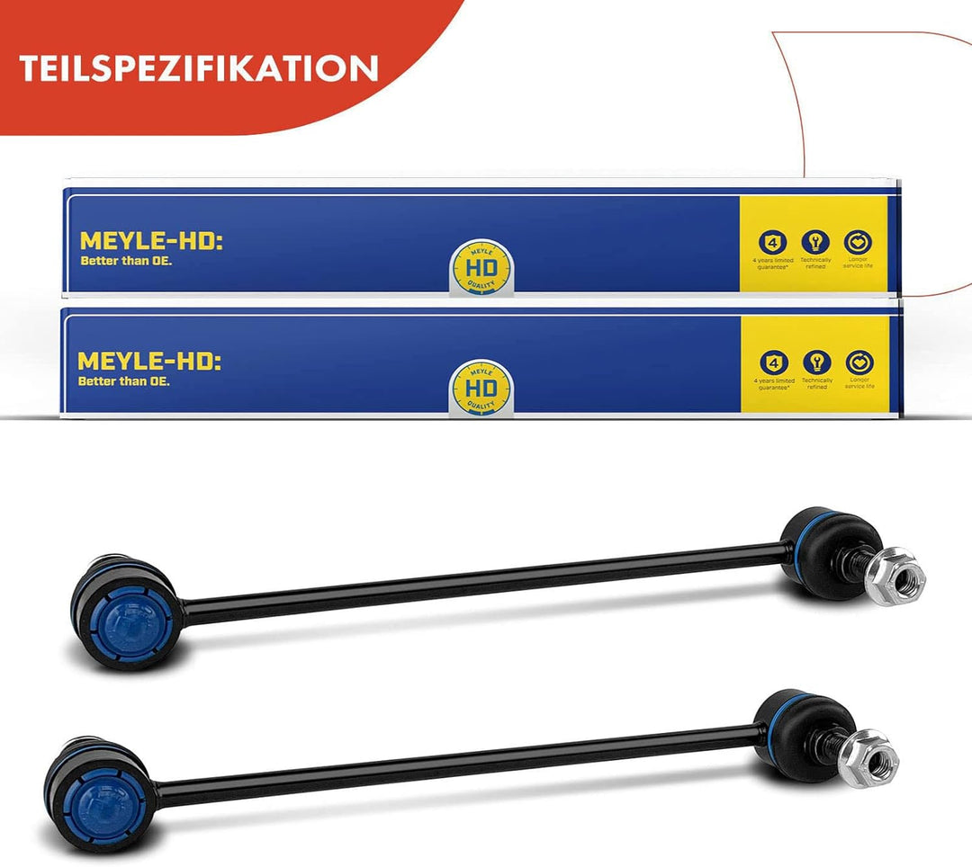 2x Original MEYLE HD 7160600022/HD Koppelstange Vorderachse Kompatibel mit Galaxy WA6 2006-2015 Mond
