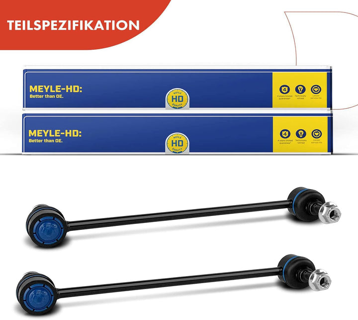 2x Original MEYLE HD 7160600022/HD Koppelstange Vorderachse Kompatibel mit Galaxy WA6 2006-2015 Mond
