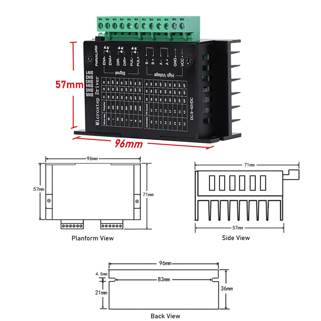 4 STÜCKE TB6600 4A 9-42 V Schrittmotortreiber Controller tb6600 32 Segmente 2/4 Phase Hybrid Schritt