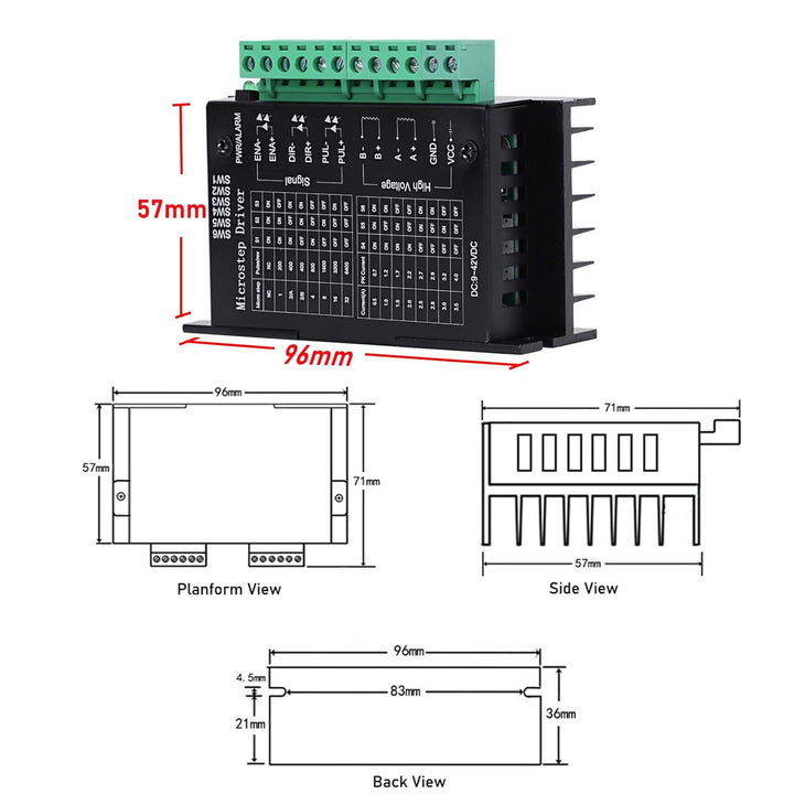 4 STÜCKE TB6600 4A 9-42 V Schrittmotortreiber Controller tb6600 32 Segmente 2/4 Phase Hybrid Schritt
