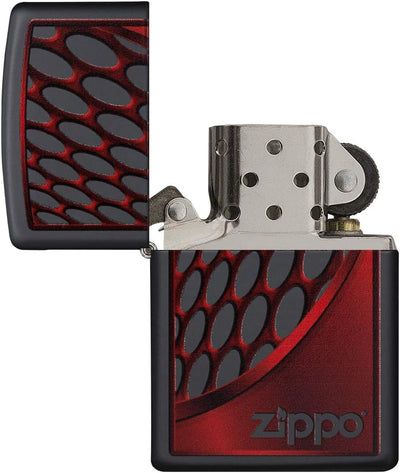 Zippo RED and Chrome Benzinfeuerzeug, Messing, Edelstahloptik, 1 x 6 x 6 cm