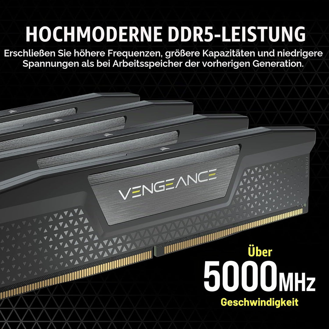 Corsair VENGEANCE DDR5 RAM 64GB (2x32GB) 4800MHz CL40 Intel XMP iCUE Kompatibel Computer Speicher -