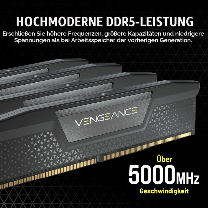 Corsair VENGEANCE DDR5 RAM 64GB (2x32GB) 4800MHz CL40 Intel XMP iCUE Kompatibel Computer Speicher -