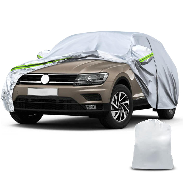 Autoabdeckung Passend für VW Touran 2003-2024, wasserdichte Vollgarage Autoplane mit Reissverschluss