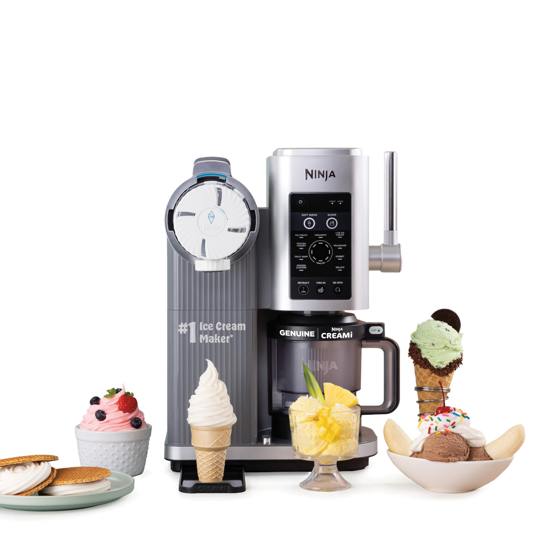 Ninja CREAMi Swirl Eis- und Soft-Serviermaschine, Sorbet, Milchshake, gefrorener Joghurt, kalorienar