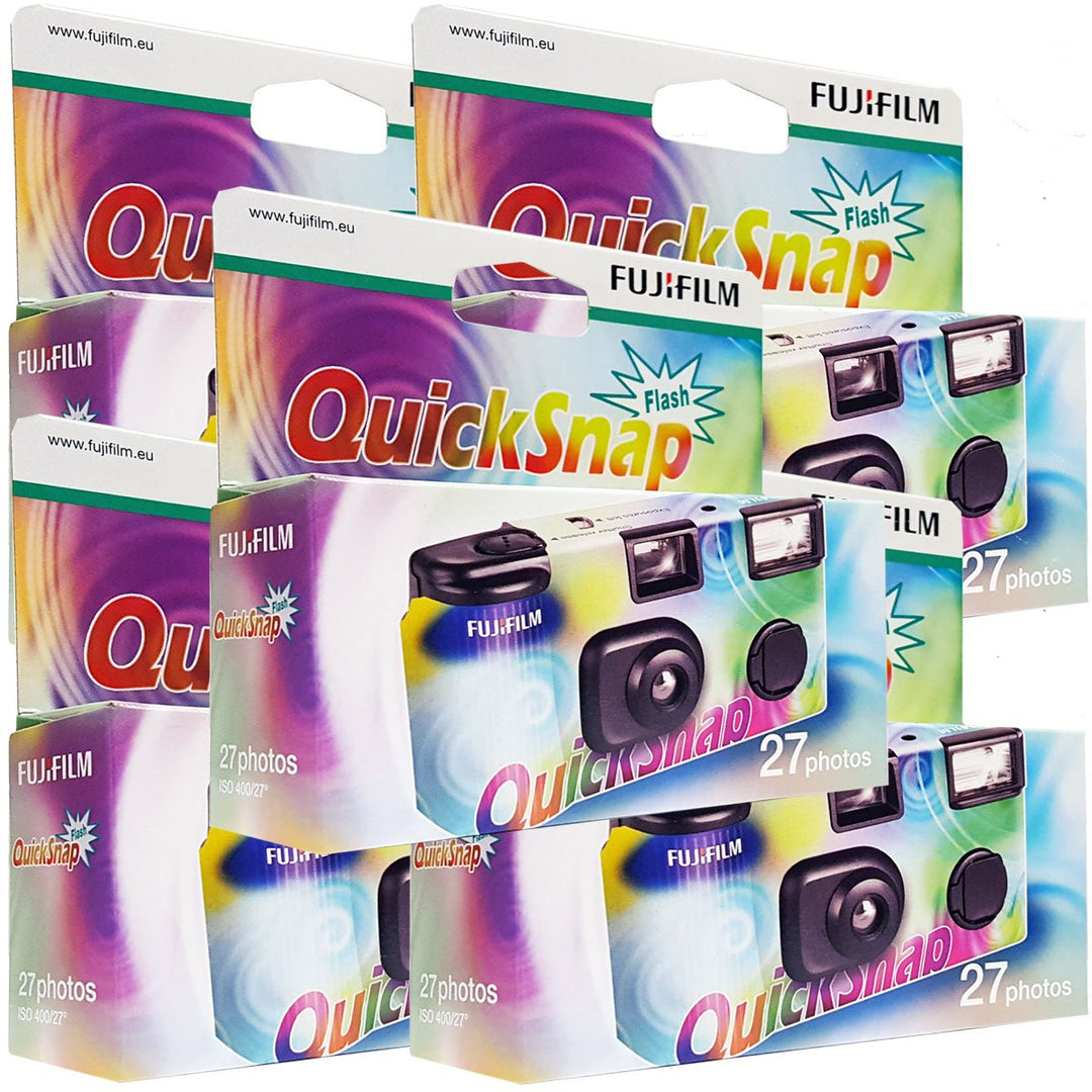 5x Fujifilm Quicksnap Flash Einwegkamera, 27 Bilder, mit