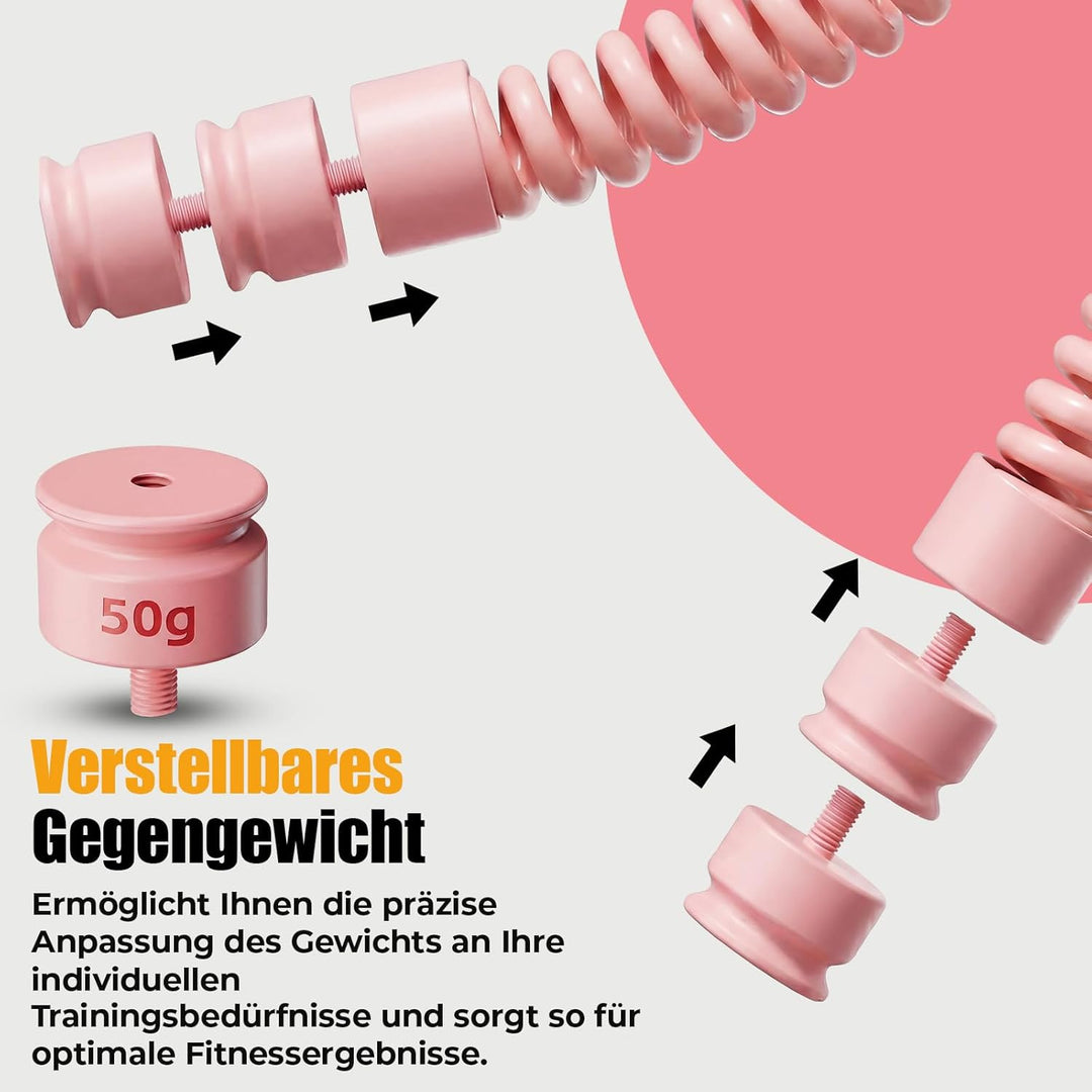 Battle Rope ohne Seil für das Heimtraining, Ropeless Battle Ropes mit 4 x 50 g Gegengewichten & Aufb