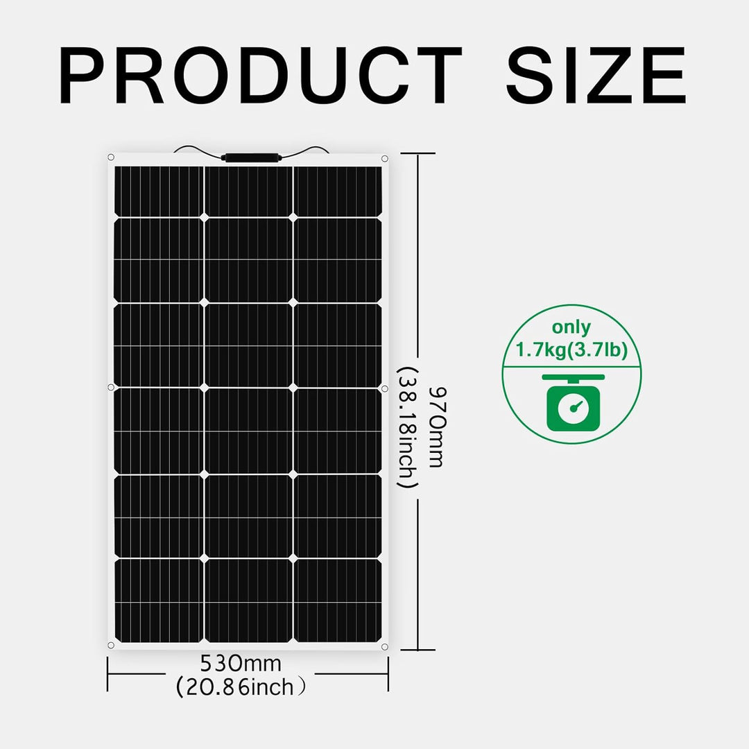 Solarpanel Flexible 12V 400W Sonnenkollektoren Solarmodul Outdoor Solar-Ladegerät für Wohnmobile, Dä