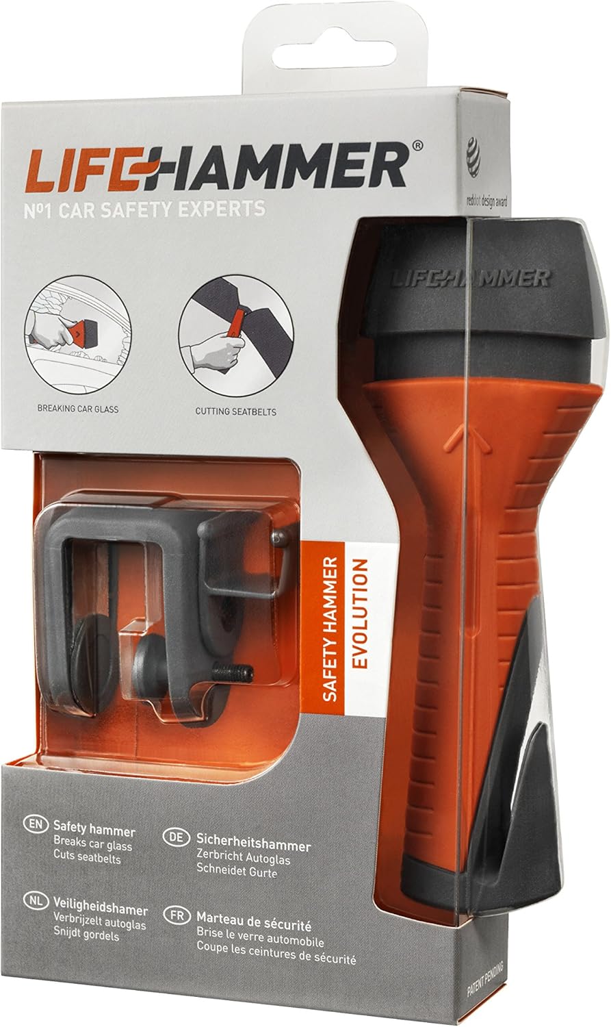 LIFEHAMMER EVOLUTION - Automatischer Notfallhammer für Auto & SMART- Automatischer Notfallhammer für