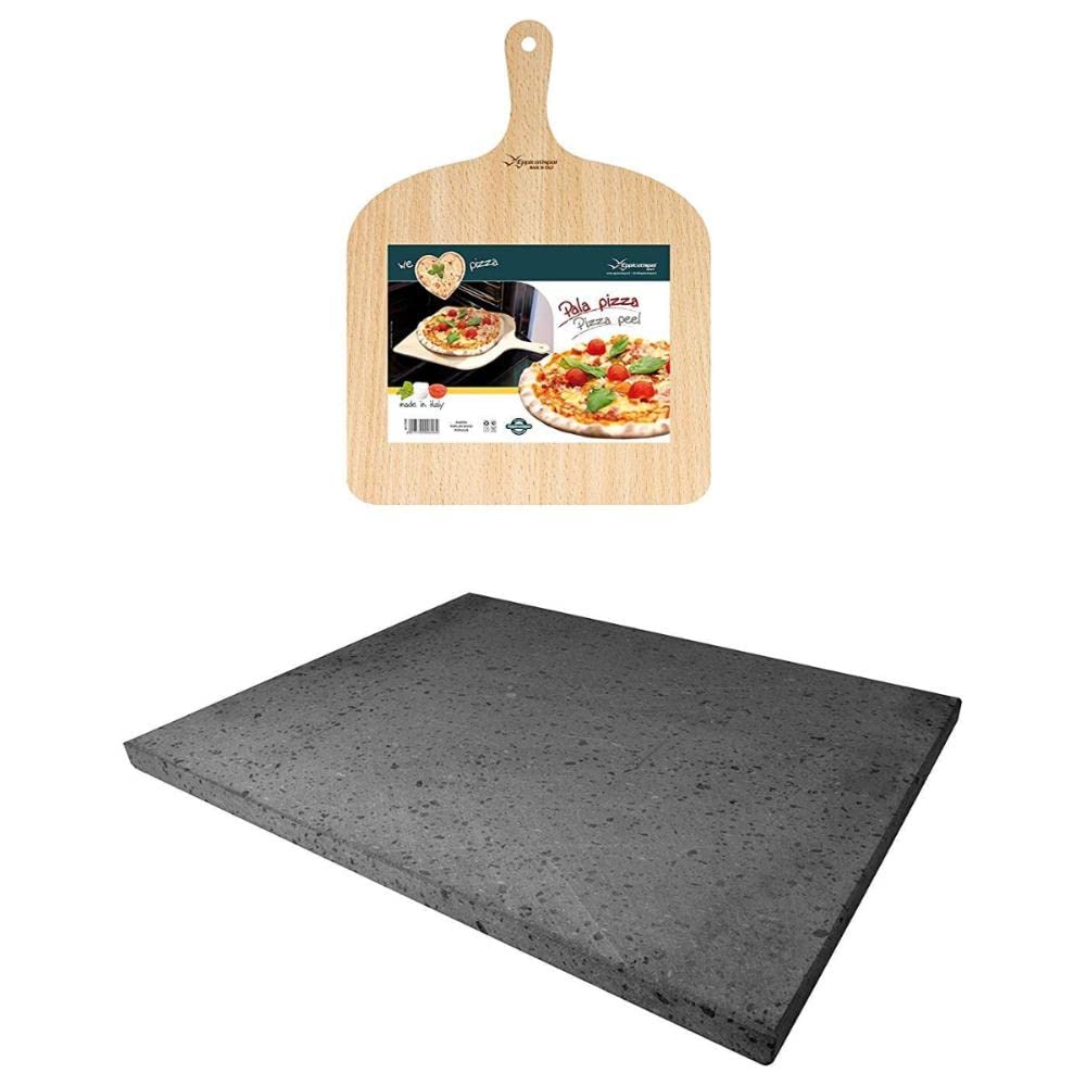 MAAJ® LAVASTEIN PIZZASTEIN PIZZABRETT PIZZA WIE IN ITALIEN AUCH FÜR FLEISCH UND GEMÜSE ÄTNAVULKANGES