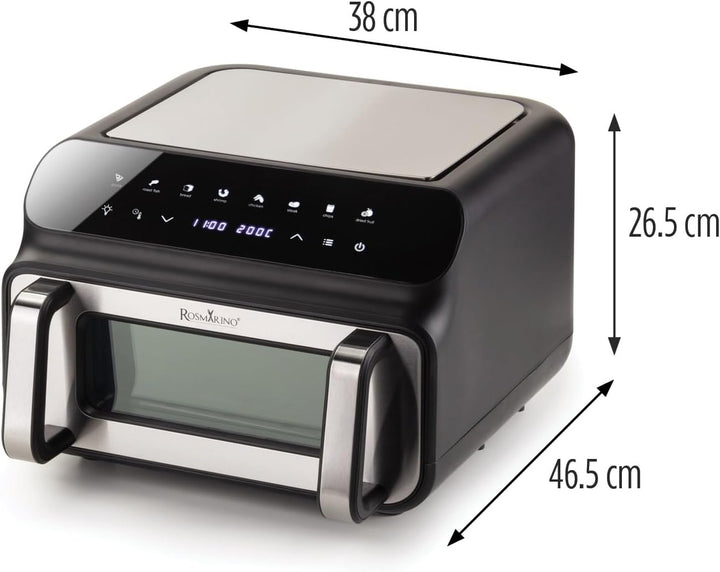 Rosmarino Infinity MasterPro Heissluftfritteuse Airfryer 10L - Multifunktion 5-in-1: Heissluftfritte