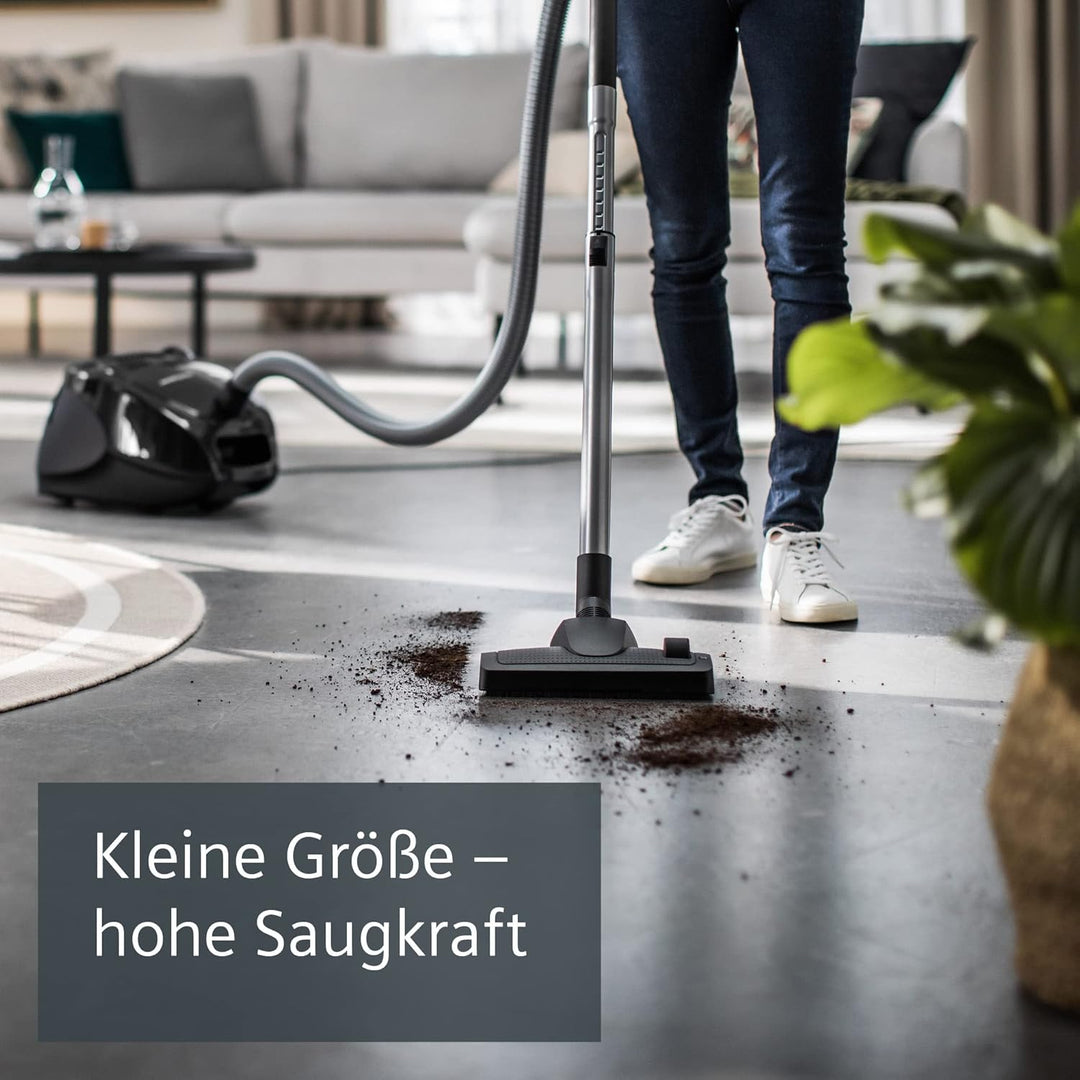 Siemens Staubsauger mit Beutel synchropower VS06B112A, Bodenstaubsauger, Hygiene-Filter, Bodendüse f