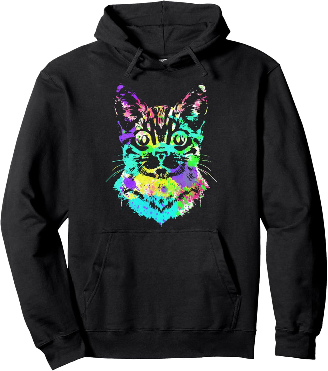 Bunte Abessinier Katze I Stubentiger I Cooles Katzen Pullover Hoodie